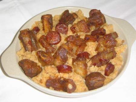 migas com entrecosto